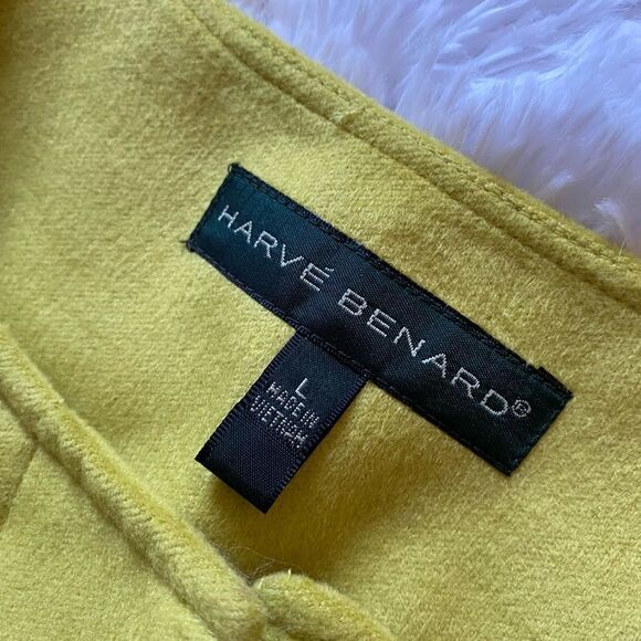 Harve Benard Lime Green Zip Front Blazer Dressy Jacket Size Large - Picture 4 of 10